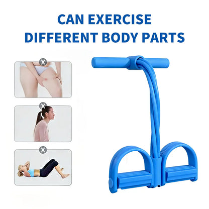 Multi-Functional Pedal Resistance Band Trainer – Portable Foot Pedal Fitness Equipment for Home Gym Full Body Workout, Abdominal Training, Sit-Ups, Yoga